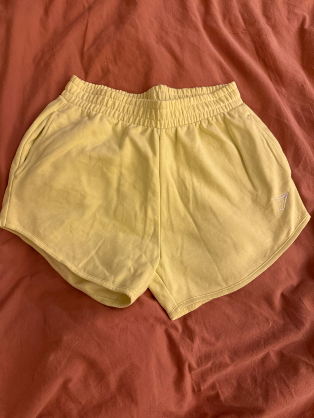 Gymshark Neon Green/Yellow Dolphin Hem Sweat Shorts